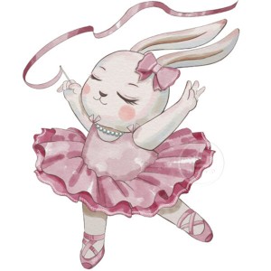 Sipo Αυτοκόλλητα Τοίχου Ballerina Bunny