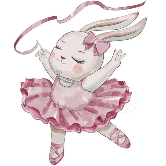 Sipo Αυτοκόλλητα Τοίχου Ballerina Bunny