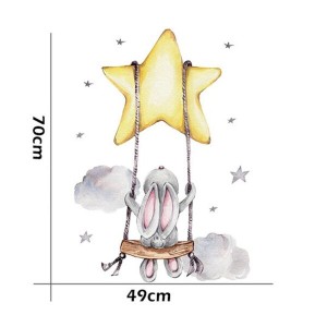 Sipo Αυτοκόλλητα Τοίχου Bunny On Swing Sipo Αυτοκόλλητα Τοίχου Bunny On Swing