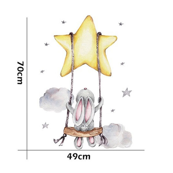 Sipo Αυτοκόλλητα Τοίχου Bunny On Swing