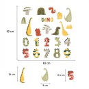 Sipo Αυτοκόλλητα Τοίχου Dino Numbers Sipo Αυτοκόλλητα Τοίχου Dino Numbers