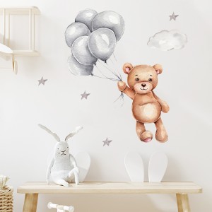 Sipo Αυτοκόλλητα Τοίχου Teddy Bear With Balloons