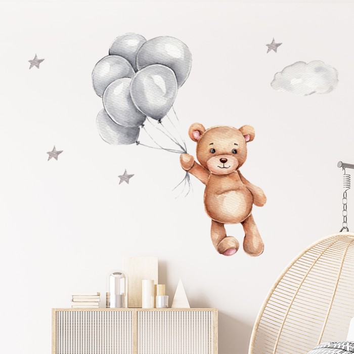 Sipo Αυτοκόλλητα Τοίχου Teddy Bear With Balloons