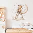 Sipo Αυτοκόλλητα Τοίχου Teddy bear on a ladder