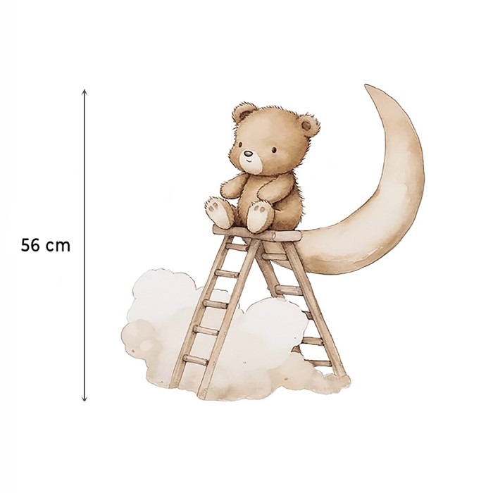 Sipo Αυτοκόλλητα Τοίχου Teddy bear on a ladder