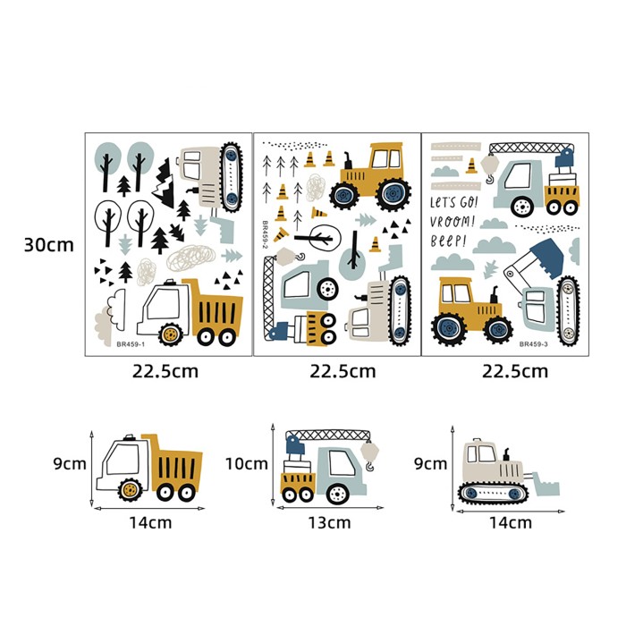 Sipo Αυτοκόλλητα Τοίχου Tractors Excavators Sipo Αυτοκόλλητα Τοίχου Tractors Excavators