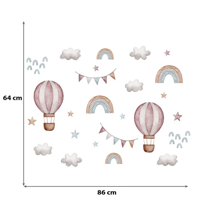 Sipo Αυτοκόλλητα Τοίχου Balloοns