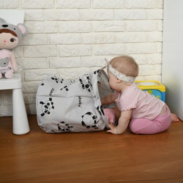 Αναδιπλούμενο Καλάθι Για Παιχνίδια Panda Akuku Αναδιπλούμενο Καλάθι Για Παιχνίδια Panda Akuku