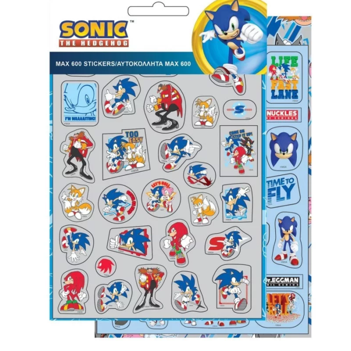 Sonic the Hedgehog Σετ Αυτοκόλλητων 600τμχ