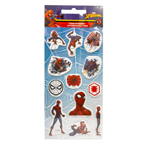 Spiderman Σετ Αυτοκόλλητων Puffy Foam Spiderman Σετ Αυτοκόλλητων Puffy Foam