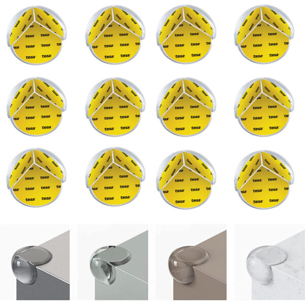 Στρογγυλά Προστατευτικά Γωνιών Διάφανα 12τμχ Sipo Στρογγυλά Προστατευτικά Γωνιών Διάφανα 12τμχ Sipo