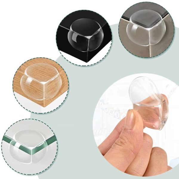 Στρογγυλά Προστατευτικά Γωνιών Διάφανα 12τμχ Sipo Στρογγυλά Προστατευτικά Γωνιών Διάφανα 12τμχ Sipo