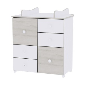 Συρταριέρα Cupboard White/Light Oak Lorelli