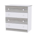 Συρταριέρα Dresser White/Artwood New Lorelli