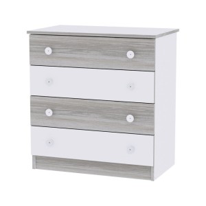 Συρταριέρα Dresser White/Artwood New Lorelli