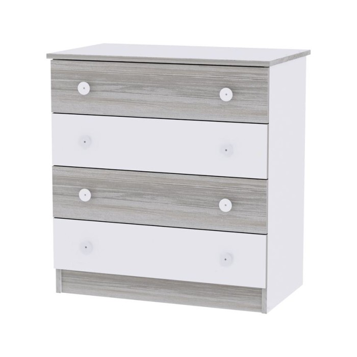 Συρταριέρα Dresser White/Artwood New Lorelli