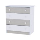 Συρταριέρα Dresser White/Stone Grey Lorelli