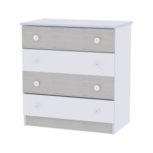 Συρταριέρα Dresser White/Stone Grey Lorelli