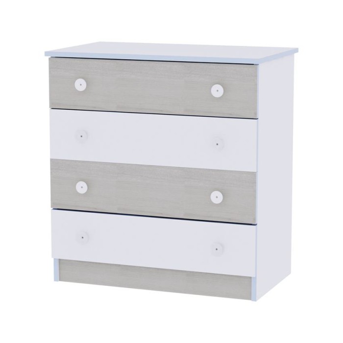 Συρταριέρα Dresser White/Stone Grey Lorelli