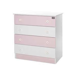 Συρταριέρα Dresser White/Orchid Pink Lorelli