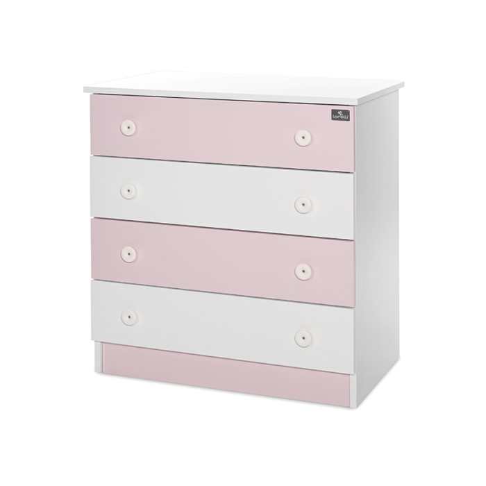 Συρταριέρα Dresser White/Orchid Pink Lorelli