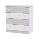 Συρταριέρα Dresser White/Orchid Pink Lorelli