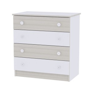 Συρταριέρα Dresser White/Orchid Pink Lorelli