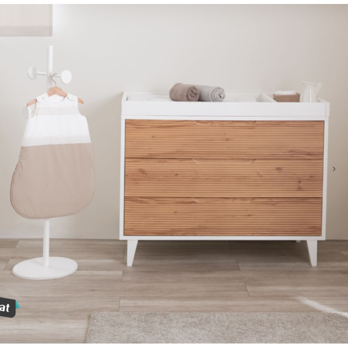 Συρταριέρα Lab White-Biscuit 115x51x85cm  PALI