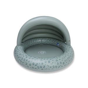 Swim Essentials Φουσκωτή Πισίνα Green Leopard Με Ηλιοροφή 100εκ Για Μωρά από 1 έτους