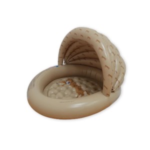 Swim Essentials Φουσκωτή Πισίνα Βrown Leopard Με Ηλιοροφή 100εκ Για Μωρά από 1 έτους