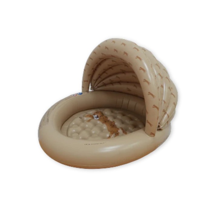 Swim Essentials Φουσκωτή Πισίνα Βrown Leopard Με Ηλιοροφή 100εκ Για Μωρά από 1 έτους Swim Essentials Φουσκωτή Πισίνα Βrown Leopard Με Ηλιοροφή 100εκ Για Μωρά από 1 έτους