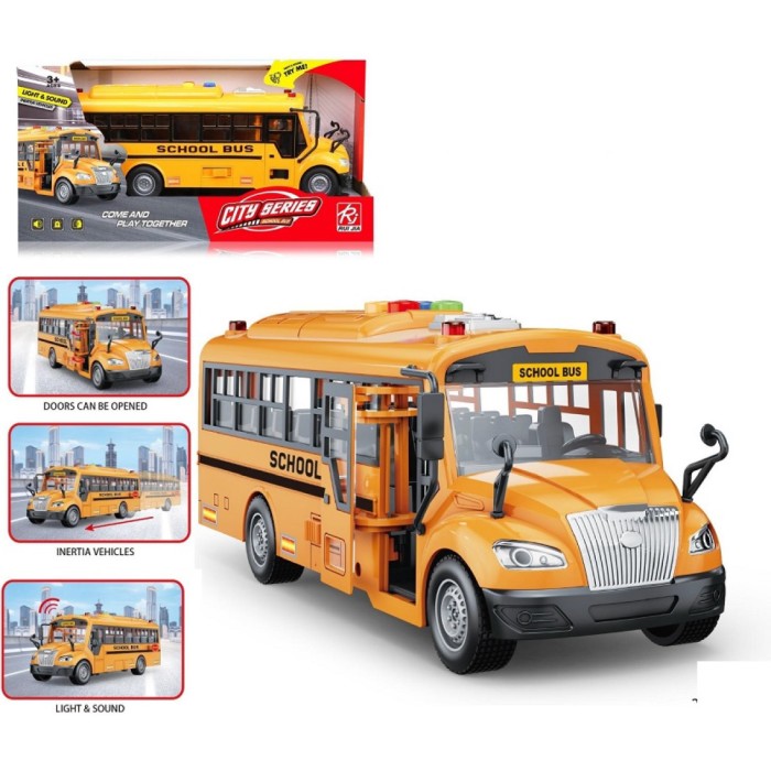 Σχολικό Λεωφορείο Με Φώτα & Ήχους 27cm Martin Toys