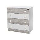 Συρταριέρα Dresser White/Artwood New Lorelli