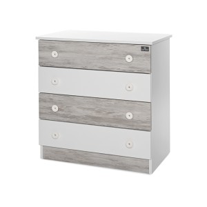 Συρταριέρα Dresser White/Artwood New Lorelli