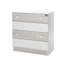 Συρταριέρα Dresser White/Light Oak New Lorelli