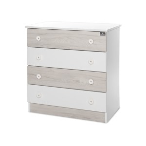Συρταριέρα Dresser White/Light Oak New Lorelli