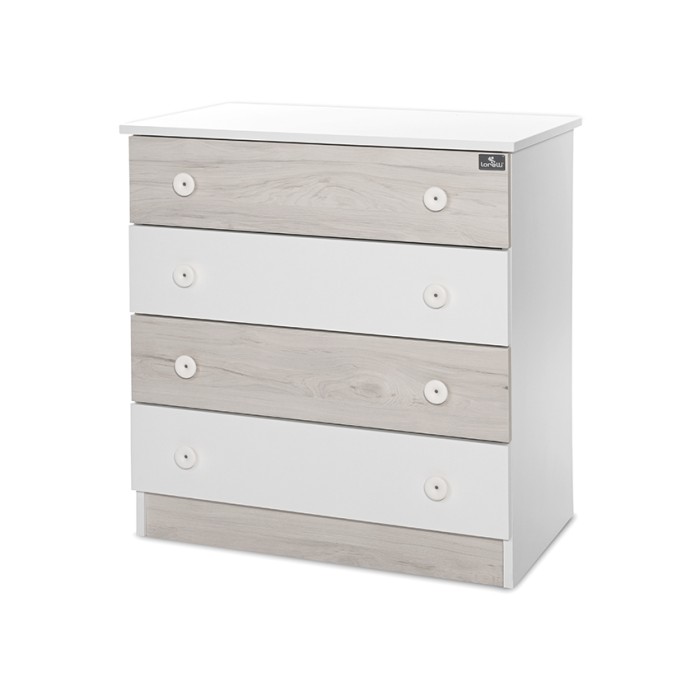 Συρταριέρα Dresser White/Light Oak New Lorelli