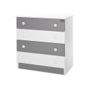 Συρταριέρα Dresser White/Stone Grey Lorelli