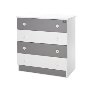 Συρταριέρα Dresser White/Stone Grey Lorelli