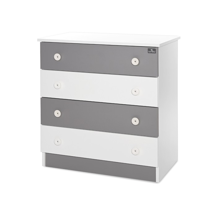 Συρταριέρα Dresser White/Stone Grey Lorelli