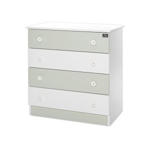 Συρταριέρα Dresser White/Milky Green Lorelli