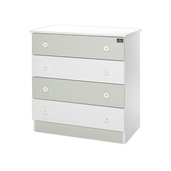 Συρταριέρα Dresser White/Milky Green Lorelli