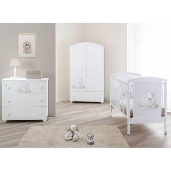 Συρταριέρα  Lulu χρώμα bianco/tortora PALI