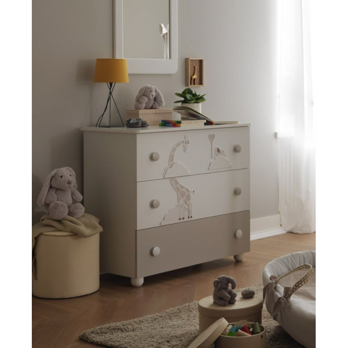 Συρταριέρα  Savana bianco/tortora PALI