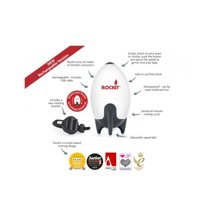 Σύστημα Δόνησης Για Καρότσια Rockit Rocker Επαναφορτιζόμενο V2