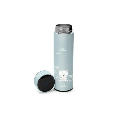 Θερμός Από Ανοξείδωτο Ατσάλι Με Ψηφιακή Ένδειξη Θερμοκρασίας 500ml 4455 Ανοιχτό Μπλε Nuvita