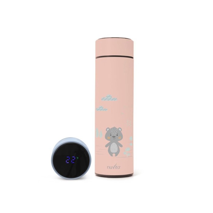 Θερμός Από Ανοξείδωτο Ατσάλι Με Ψηφιακή Ένδειξη Θερμοκρασίας 500ml 4455 English Rose Nuvita