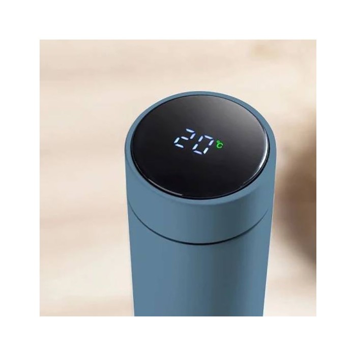 Θερμός Από Ανοξείδωτο Ατσάλι Με Ψηφιακή Ένδειξη Θερμοκρασίας 500ml 4455 Powder Blue Nuvita