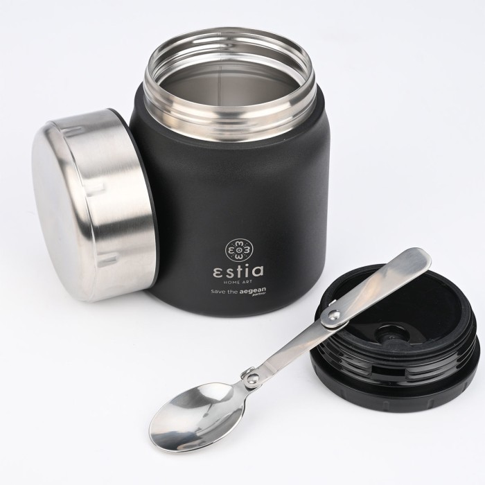 Θερμός Φαγητού Lunch Pot 500ml Midnight Black Save The Aegean Estia Θερμός Φαγητού Lunch Pot 500ml Midnight Black Save The Aegean Estia