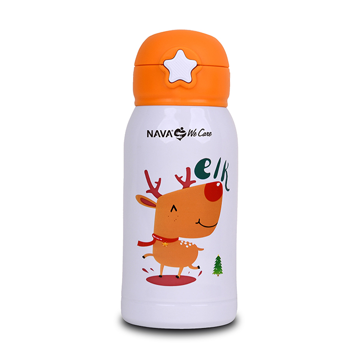 Θερμός Μπουκάλι Ανοξείδωτο We Care Λευκό 500ml Nava Θερμός Μπουκάλι Ανοξείδωτο We Care Λευκό 500ml Nava